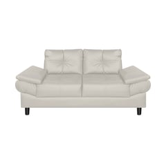 AMOBLANDO - Sofá Moderno en Cuerina 2 Puestos Michelle Beige 170 x 80 x 85 cm - Mueble