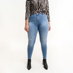 CARMAKOMA - Jean Skinny para Mujer Tiro alto de Algodón