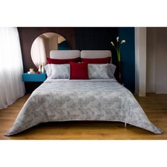 KAMUCHY - Funda de duvet Jacquard Atlas Silver D