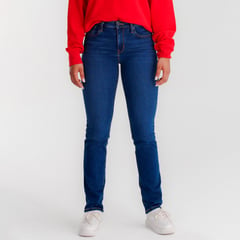 LEVIS - Jean Recto para Mujer Tiro medio de Algodón