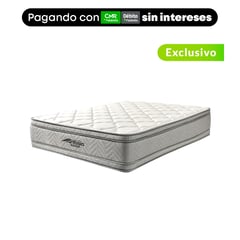 COLCHONES FANTASIA - Colchón Queen Firmeza Suave Ortopédico Resortado con Doble Pillow Maximum 160 x 190 cm Colchones Fantasía - Compra Sin Intereses, Te Devolvemos el 100% de los Intereses Pagando con Tarjeta CMR Banco Falabella Pagando a 3, 4 o 6 Cuotas