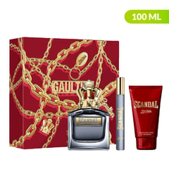 JEAN PAUL GAULTIER - Estuche Hombre Scandal For Him 100ml + Shower Gel 75ml + Travel Size 10ml