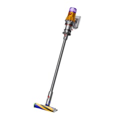 DYSON - Aspiradora inalámbrica V12 DT Slim Abs Amarilla/Níquel 150W, aspiradora sin cable con luz que revela polvo microscópico, incluye herramienta para pelo, aspiradora ideal para mascotas