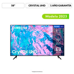 SAMSUNG - Televisor Samsung 58 pulgadas Crystal UHD 4K HDR Smart TV UN58CU7000