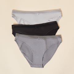 ETAM - Calzón pack bikini Pack de 3 de Algodón para Mujer