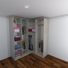 MATMA - Closet Moderno en Aglomerado MDP  227 x 186 x 58 cm  - Mueble