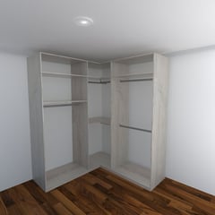 MATMA - Closet Moderno en Aglomerado MDP 6 Puertas 227 x 184 x 58 cm  - Mueble