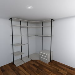 MATMA - Closet Moderno en Aglomerado MDP 3 Cajones 227 x 188 x 58 cm  - Mueble