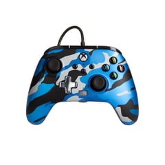 POWER A - Control Alámbrico Xbox Series X|S-Metallic Blue Camo Nintendo Switch