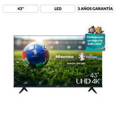 HISENSE - Televisor Hisense 43 pulgadas LED 4K Ultra HD Smart TV