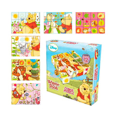 DISNEY - Juego de Mesa Winnie The Pooh Cubos 12 Piezas