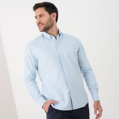 BASEMENT - Camisa para Hombre Manga larga Slim