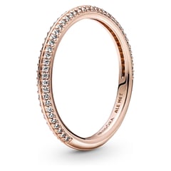 PANDORA - Anillo Pavé Recubrimiento en Oro Rosa