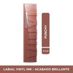 MAYBELLINE - Labial larga duración SuperStay Vinyl Ink acabado brillante 4.2 ml