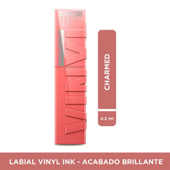 MAYBELLINE - Labial larga duración SuperStay Vinyl Ink acabado brillante 4.2 ml