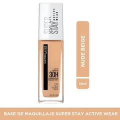 MAYBELLINE - Base de maquillaje Líquida SperStay Full Coverage Natural Beige Active Wear Maybelline 30 ml