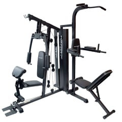 EVOLUTION - Multigimnasio de 2 estaciones 1 torre por 72Kg +prensa hombro+banco predicador EVO 3900