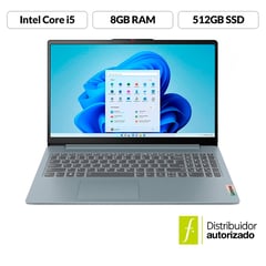 LENOVO - Portátil | Pantalla Táctil De 15.6 Pulgadas | Intel Core I5 Serie H | 8gb Ram | 512gb Ssd Almacenamiento | Windows 11 | Ideapad Slim 3 | Computador Portátil