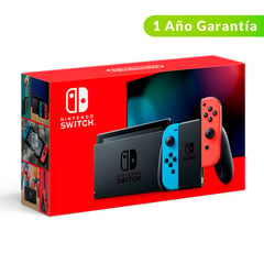 NINTENDO - Consola Nintendo Switch |  2 Joy-Con Neon Rojo y Azul | 32GB de almacenamiento