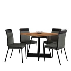 BERTOLINI - Juego de Comedor Moderno para 4 Personas (Comedor + 4 Sillas) Sybilla