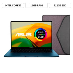 ASUS - Portátil ASUS Zenbook 14 OLED | Intel Core i5 | 16GB de RAM | 512GB SSD de Almacenamiento | Windows 11 | Pantalla OLED 14 Pulgadas | Computador Portatil