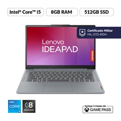 LENOVO - Portátil Lenovo Ideapad Slim 3 | Intel Core i5 Serie H | 8GB de RAM | 512GB SSD de Almacenamiento | Windows 11 | Pantalla 14 pulgadas | IP Slim 3 | Computador Portátil 