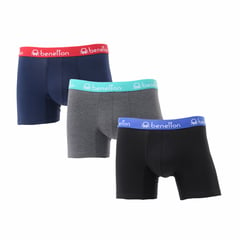 BENETTON - Boxers para Hombre Pack de 3 de Algodón