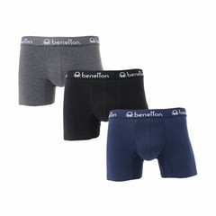 BENETTON - Boxers para Hombre Pack de 3 de Algodón