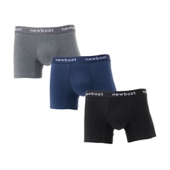 NEWBOAT - Boxers para Hombre Pack de 3 de Algodón