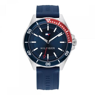 TOMMY HILFIGER - Reloj para Hombre 1792009 . Reloj Análogo Caucho Azul