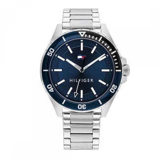 TOMMY HILFIGER - Reloj para Hombre 1792012 . Reloj Análogo Acero inoxidable Plateado