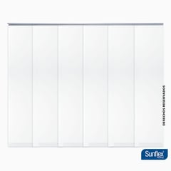 SUNFLEX - Panel Japonés Solar Screen Blanco 180cm de ancho X 220cm de alto