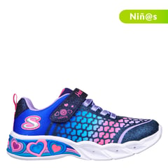 SKECHERS - Tenis con luces Sweetheartlights Lov para Niña Velcro