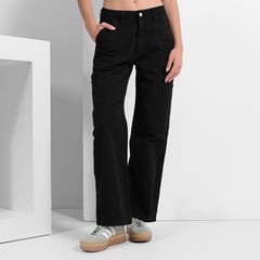 DENIMLAB - Jean Cargo Mujer Tiro medio de Algodón