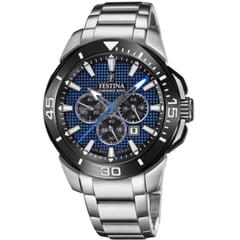 FESTINA - Reloj para Hombre Chrono Bike . Reloj análogo Plateado Acero inoxidable