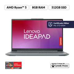 LENOVO - Portátil Ideapad Slim 3 | AMD Ryzen 5 | 8GB de RAM | 512GB SSD de Almacenamiento | Windows 11 | Pantalla 15.6 pulgadas | IP Slim 3 | Computador Portátil