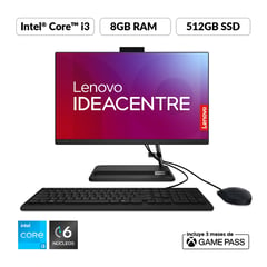 LENOVO - Computador Ideacentre AIO 3 | Intel Core i3 | 8GB de RAM | 512GB SSD de Almacenamiento | Windows 11 | Pantalla 23.8 pulgadas| Incluye Mouse y Teclado | IC AIO 3| All In One | Todo en Uno