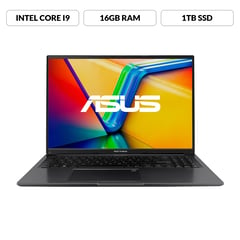 ASUS - Portátil Vivobook 16 | Intel Core i9 | 16GB de RAM | 1TB SSD de almacenamiento | Windows 11| 16 Pulgadas | X1605VA-MB493W | Computador portátil