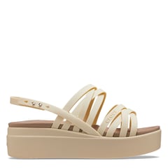 CROCS - Sandalias con Plataforma para Mujer Brooklyn Strappy Low Wedge