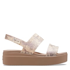 CROCS - Sandalias con Plataforma para Mujer Brooklyn Snake Low Wedge