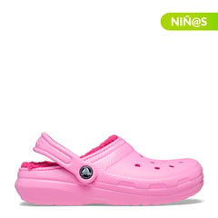 CROCS - Sandalias Classic Lined Clog K TPk para Niña