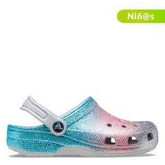CROCS - Sandalias Classic Glitter Clog T para Niña
