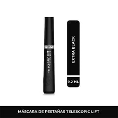 LOREAL PARIS - Pestañina Telescopic Lift Masc Blk WSH 9.4 ml