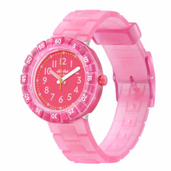 FLIK FLAK - Reloj para Niñas LEVEL PINK . Reloj análogo Rosado Silicona