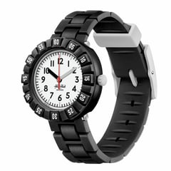 FLIK FLAK - Reloj para Niños Level Black . Reloj análogo Negro Silicona