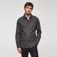 MANGO - Camisa para Hombre Manga larga Slim