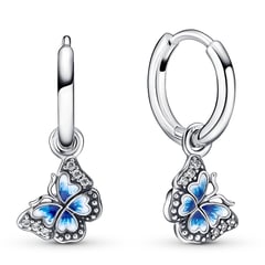 PANDORA - Aretes de Aro Mariposa Azul En Plata Esterlina