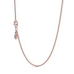 PANDORA - Collar cadena clasica Recubrimiento en Oro Rosa
