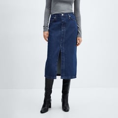 MANGO - Falda de jean para Mujer de Algodón