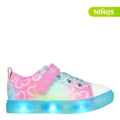 SKECHERS - Tenis con Luces Twinklesparksice Dre para Niña Velcro